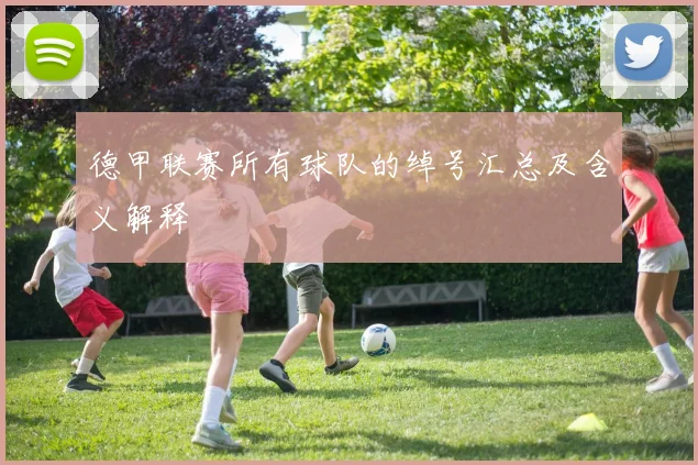 德甲联赛所有球队的绰号汇总及含义解释